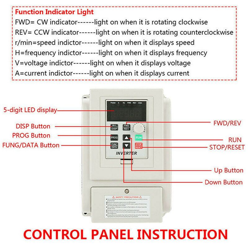 Vfd 2.2Kw Single Phase 220V - A73K 6X 2.2KW 3HP 220V Variable