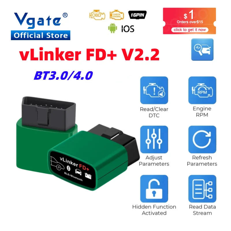Vfd With Brake Resistor - Vgate VLinker FD ELM327 FORScan For