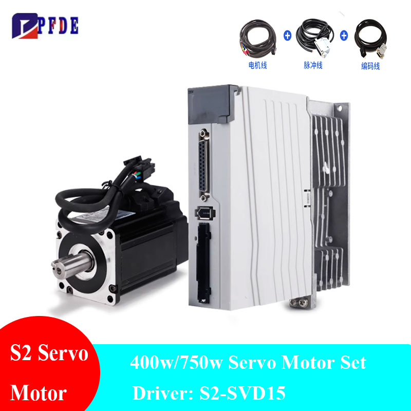 Servo Motor 400W With Driver - Magnetic Or Optical Encoder S2-SVD15 Driver