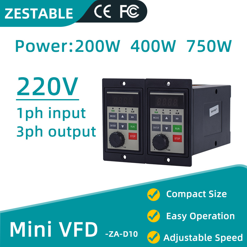Vfd 0.75Kw Mini Inverter - Economical Mini VFD Variable Frequency Drive