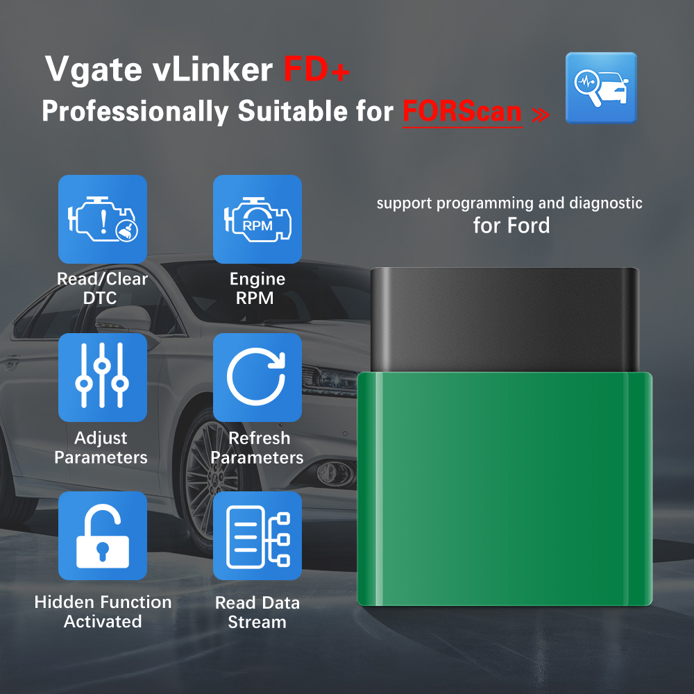 Vgate VLinker FD+ ELM327 BT 4. - Vfd With Brake Resistor 评论和价格
