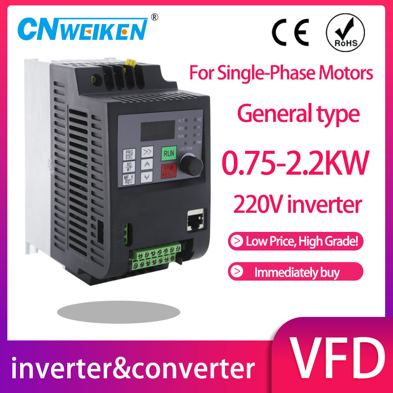 CNWeiKen-1.5KW/2.2KW 220V Sing - Vfd 2.2Kw Single Phase 220V 评论和价格