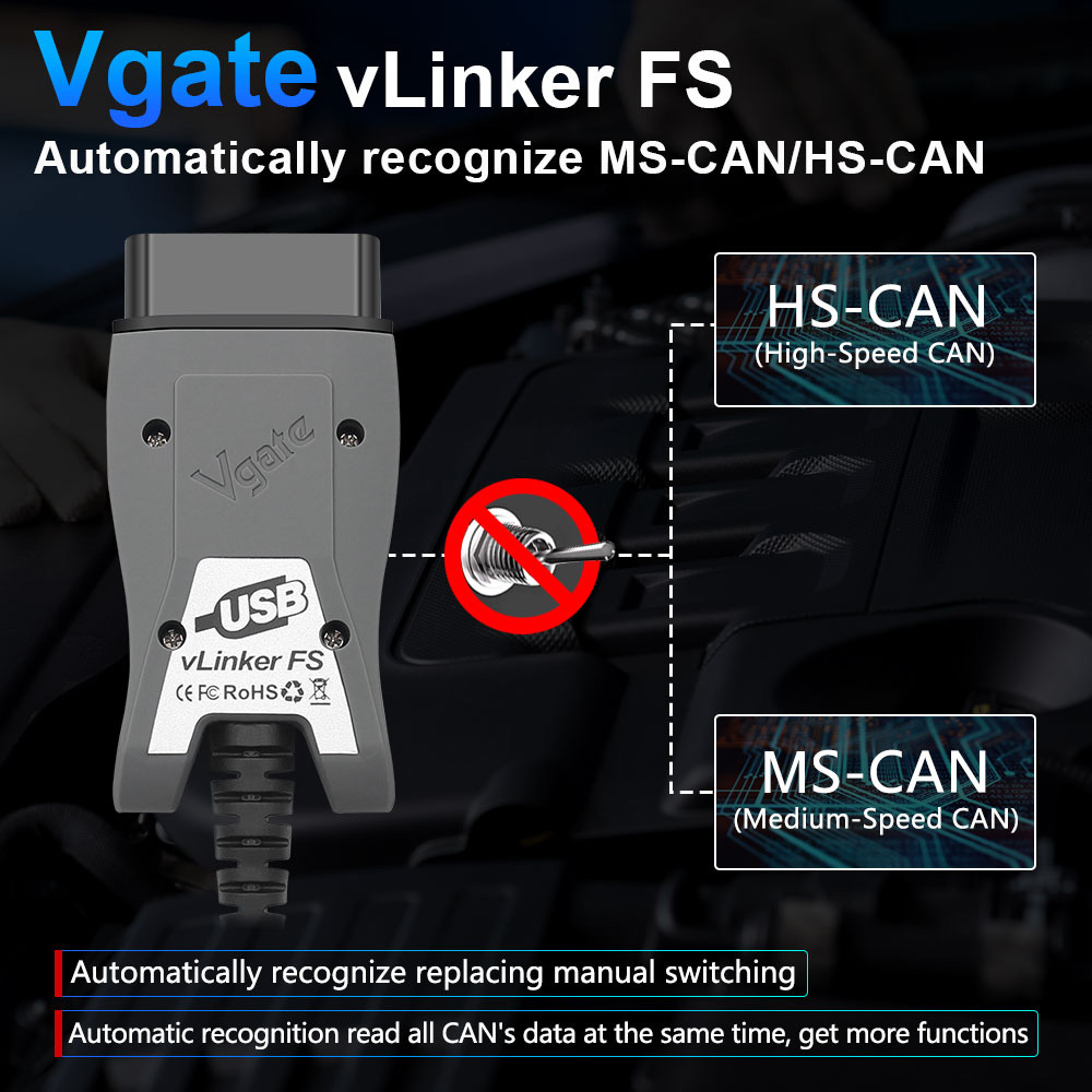 Vgate VLinker FS ELM327 HS-CAN - Vfd With Brake Resistor 评论和价格