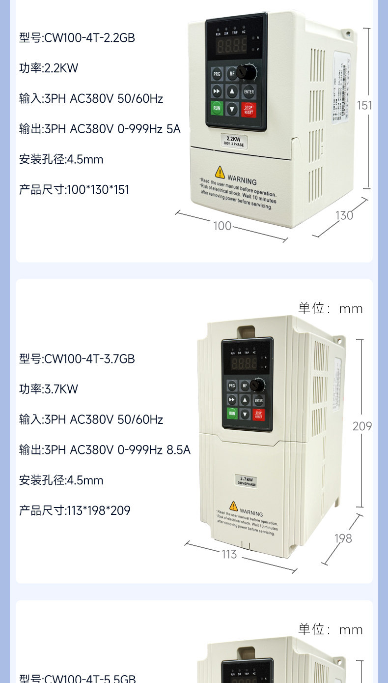 Hot Sale 3 Phase 380V VFD Inve - Vfd 7.5Kw Inverter Motor 评论和价格