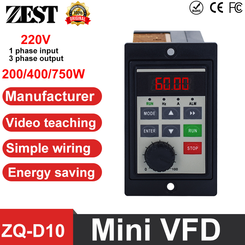 ZQ-D10 Mini VFD Variable Frequ - Vfd 0.75Kw Mini Inverter 评论和价格
