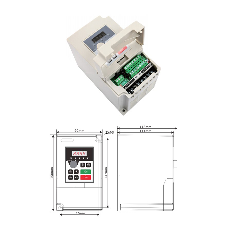 220v 1.5kw VFD Variable Freque - Vfd 1.5Kw 220V Vector Control 评论和价格